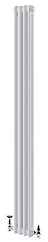 The Bath People 82063 Utopia Traditional Mild Steel Double Panel Column Vertical Radiator 1800 x 200 – White