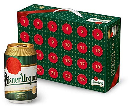 Original Pilsner Urquell Bier Adventskalender (24x330ml Dosen) Geschenkidee zum Advent