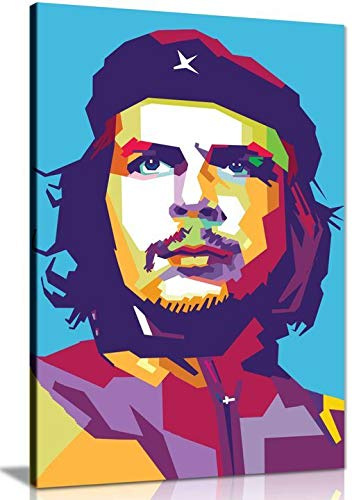 Che Guevara Abstrakte bunte Leinwand-Kunstdruck, Kunstdruck, Heimdekoration, 45,7 x 30,5 cm