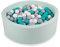 Angelove Piscina di Palline per Bambini 7cm Tondo 90x30cm/200 Palline Menta: Turchese/Grigio/Bianco