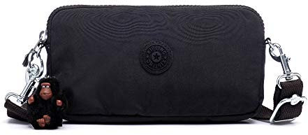 Kipling Damen Emilia Schulter Organisationsfächer Verstellbarer Crossbody Gurt Reißverschluss Nylon Medium Tasche, Schwarz, 7.5''L x 4.125''H x 1.5''D