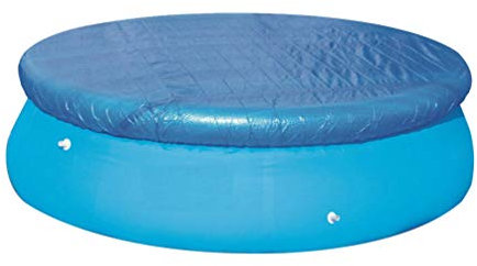 Vosarea 6ft/183cm Schwimmbadabdeckung Runde Form Schmutzabweisende Poolabdeckung Regensonne Sandbeständige Blaue Poolabdeckung für Die Terrasse im Hinterhof
