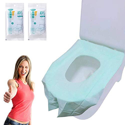 Einweg-Toilettensitzabdeckungen, 20Pcs wasserdichtes Toilettenpapier Pad für Kind, Frau, Erwachsene, unabhängige Verpackung Reise-Toilettensitzabdeckungen für öffentliche Toilette (blau)