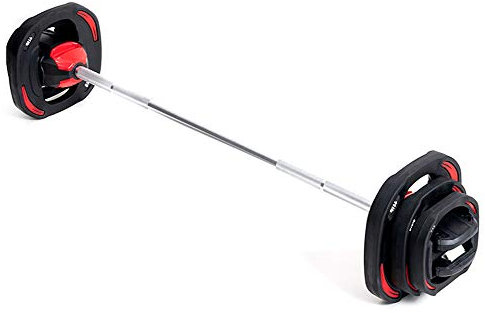 TPU Barbell 20KG Set mit Langhantelstange, Gewichtsplatte, Heimfitness für Männer und Frauen