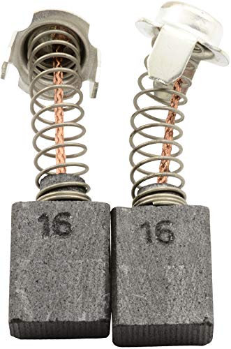 Escobillas de carbón Buildalot Specialty ca-17-57290 para Hitachi Tronzadora HU-12-7x13x17 mm - Con Dispositivo de desconexión, resorte, cable y conector - Reemplaza partes 999036, 999038 & 999071