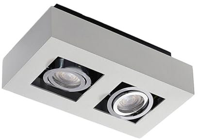 Arcchio Strahler Vince (Modern) in Weiß aus Aluminium (2 flammig, GU10) - Deckenlampe Deckenleuchte Lampe Spot Flurleuchte
