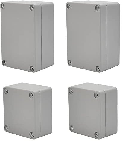 OTTYMO 4Pcs Junction Box IP65 Waterproof Electronic Project Box ABS Plastic Electrical Project Junction Enclosure Box Wiring Junction Case for Indoor Outdoor Electrics (100*68*5mm & 65*58*35mm)