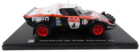 OPO 10 - Miniaturauto im Maßstab 1/24, kompatibel mit Lancia Stratos HF Rallye Sanremo 1978 - RVQ26