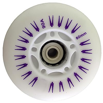wisoolkic Packung mit 4 Rollers Skate Wheels LED Beleuchtung Anti Rutsch Skating Wheel Luminous Kit Befestigung Für Profi Anfänger, 80mm