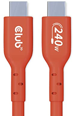 Club3D CAC-1513 USB2 Typ-C Bi-Direktionales USB-IF zertifiziertes Kabel 480Mb, PD 240W(48V/5A) EPR St./St. 3m
