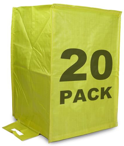 sackmaker BRICK COVER - Yellow Laminated Brick Cover - Brick Protection - Water Resistant, Frost Protected, UV Protected - Industrial Grade Material (20)