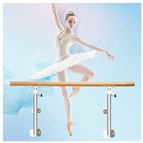 Ballettstange Wandmontierte Ballettstange aus Edelstahl, höhenverstellbare Verlängerungsstange, ideal for Dehnübungen (Size : 2M/6.6FT)
