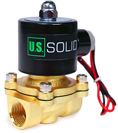 U.S. Solid Magnetventil - 1/2 Zinklegierung 12V DC Magnetventil, NBR-Dichtung, stromlos geschlossen