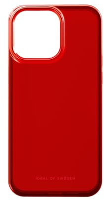 IDEAL OF SWEDEN Durchsichtige Handyhülle mit erhöhten Kanten und Nicht vergilbenden Materialien, fallgetesteter Schutz mit transparentem Finish, kompatibel mit iPhone 15 Pro Max (Radiant Red)