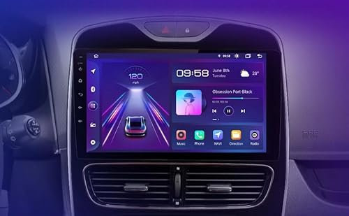 Carplay/Android Auto - Radio de coche GPS para Renault Clio 4 (2017-2019), pantalla táctil BT5.0, WLAN, SWC/Dab/DSP/USB
