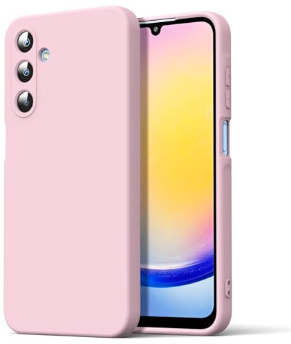 Byvuwiay Cover per Samsung Galaxy A25 5G, Morbida Silicone Liquida TPU Protettivo Ultra Slim Custodia Antiurto, Custodia Compatibile con Samsung Galaxy A25 5G - Rosa
