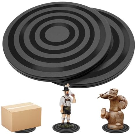 ZHIYUQL ® Pack de 2 Organizadores de Plato Giratorio Plato Giratorio de 360° Platos Giratorios Universales Plato Giratorio de 20 cm para Computadora Portátil Monitor TV Altavoces Manualidades Plantas
