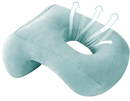 Schreibtischkissen, Gesichtskissen zum Schlafen, Schlafkissen auf dem Schreibtisch, mit gebogener Mitte, ausgehöhlt, bequemes Büro Gesichtskissen mit Armlehne für das Büro