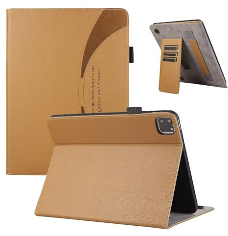 Handyhülle für Fire HD 10 Tablet 2023 Tastatur Hülle 13.Generation - HD10 Hülle Premium Lederhülle Klappbar Flip Case Tasche Magnet Kartenfach Standfunktion Schutzhülle für Fire HD 10 -Braun