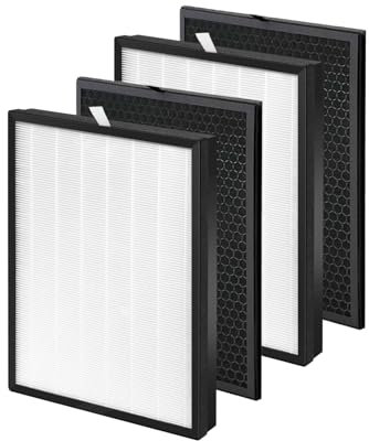 QCYZTL FY1410/FY1413 Air Purifier Filter, H13 True HEPA and Activated Carbon Filter Replacement for Philips 1000/1000i, 2+2 Combo