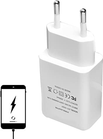 Adaptador de Cargador USB Europeo 5V2A - Enchufe de Carga Rápida y Segura para Teléfono, Tableta, Altavoz