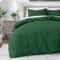 Bare Home Duvet Cover Set Double Size - Premium 1800 Ultra-Soft Duvet Cover Set - Lightweight - Cooling Duvet Cover - Bed Duvet Cover with 2 Pillowcases (Double, Forest Green)