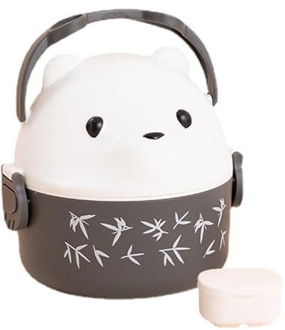 ¿Diseño de asa? Hemos diseñado esta lonchera de oso con aspecto de oso. El asa de la lonchera de oso son los vasos del oso. Es muy lindo cuando se pone. El asa es conveniente para llevar un