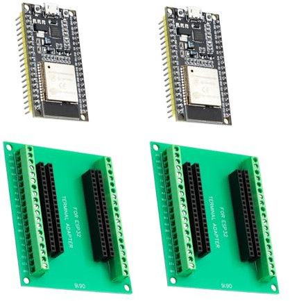 Binghe für ESP Kit, ESP Entwicklungsboard mit CP2102 Chip + ESP Breakout Board 2,4 GHz Dual Core WLAN WiFi + Bluetooth 2-in-1 Mikrocontroller für ESP 38 Pins Kompatibel mit Arduino（2 X Satz ESP）