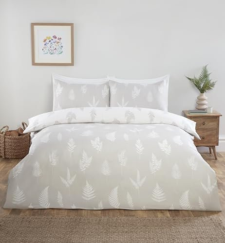 Rapport home Fern Microfibre Full Bedding Set Double Multi Reversible Duvet Cover, Fitted Sheet with matching Pillowcases