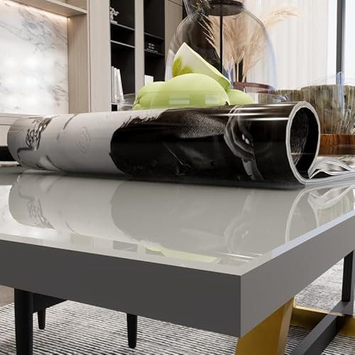 Mayda Tischfolie transparent 2 mm - Glasklar Folie Tischschutz - versch.Größen, Individuell Zuschneidbarer - Schutzfolie mit abgeschrägten Kanten für Tisch - Abwaschbare Tischdecke (B-90 x L-140 cm)