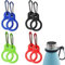8pcs Gancio Borraccia Portatile, Fibbia per Bottiglie d'acqua in Silicone Comodo da Trasportare, Clip Gancio Borraccia Moschettone in Silicone per Bottiglie per Campeggio, Escursione, borraccia