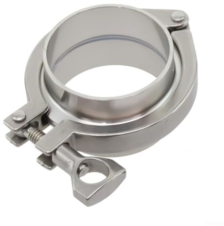 Oniissy Tri-Clamp, OD 3/4-4 19mm - 102mm Sanitary Weld Ferrule + Tri-Clamp + PTFE Gasket SS304, Sanitary Pipe Weld Ferrule(63MM)