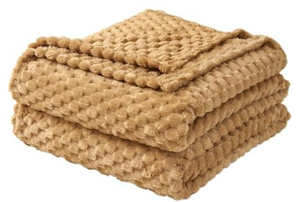 Good Nite Flanelldecke Kuscheldecke Flauschig Sofadecke Tagesdecke für alle Jahreszeiten Herbst Winter Sofaüberwurf Warm und Gemütlich(130x150cm Beige)