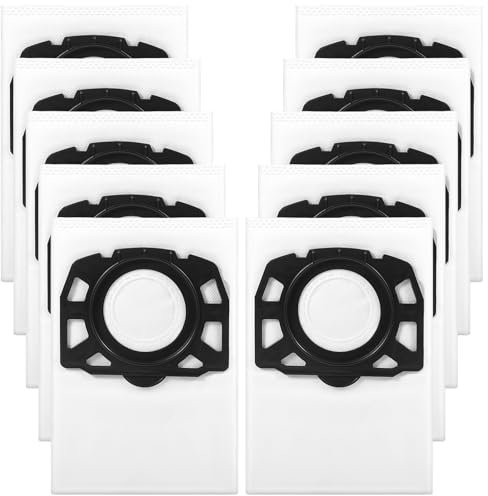 ROELLY 8 Bolsas de Aspiradora Premium para Kärcher WD4,WD5,WD6 y Series MV4-MV6-Material de 5 Capas,Alta Filtración 99,99%,Extremadamente Resistentes y Robustas,para Aspiradores en Seco y Húmedo