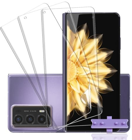 Rnnmeeko 3 Stück Schutzfolie für Honor Magic V2 / Magic V3, Weich TPU folie für Honor Magic V2 / Magic V3 Displayschutzfolie, Ultra HD Klar für Honor Magic V2 / Magic V3 Schutzglas Displayfolie