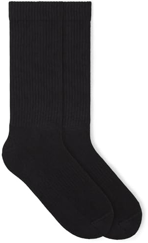 von Jungfeld - 1 Paar Classic Socken für Damen & Herren Gr. 43-46 - Hochwertige Socken aus Bio-Baumwolle in PitchBlack