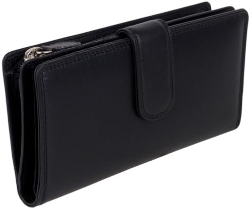 Golunski Leder-Geldbörse für Damen, Graffiti-Serie, Schwarz , Casual