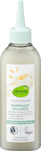 alverde NATURKOSMETIK Haarserum - Kopfhaut Balance, 150 ml für normales oder feines Haar, zertifizierte Naturkosmetik