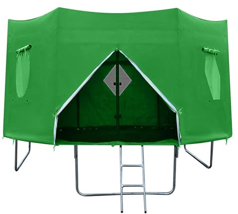 Tiajingzi Trampolin-Abdeckung, 1,8 m/2,4 m/3,0 m/3,6 m, Trampolin-Zelt, Sonnenschutz, wasserdichtes Oxford-Tuch, UV-Schutz, grün, achteckig, Kinder, Outdoor-Enthusiasten, Unisex
