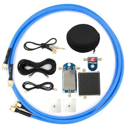 Cpolebev 50K-500MHz Allband Aktiver Kleiner Magnetschleifenantennenverstärker HF AM FM VHF UHF SDR Empfänger Radio Langlebig Einfache Installation