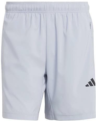 adidas Herren Workout Essentials Base Woven Short Shorts, Halo Silver, XS 7 inch