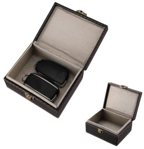 Trsnzul Protection Keyless Go Boîte de Clés de Voiture, Etui Anti Rfid Blocker Clés de Voiture, Faraday Box Sac de Protection des Clés de Voiture Keyless, pour Coffre-Fort de Clés de Voiture (Noir)