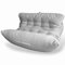 Aiire Doppel-Sitzsack für den Außenbereich, groß, XXL, für 2 Personen, mit Füllung, ideal für Garten, Terrasse oder Wohnzimmer, Bean Bag Chair oder Sofa, Boden innen und außen, grau