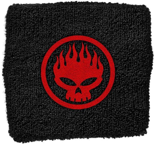 The Offspring Skull Logo Wristband (One Size) (Black/Red)