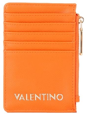 Valentino porta carte di credito Fae Re Zip Around Card Case Arancio arancione