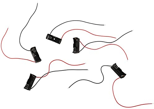 melairo 5Pcs 23A/A23 Battery (12V) Clip Holder Box Case Black