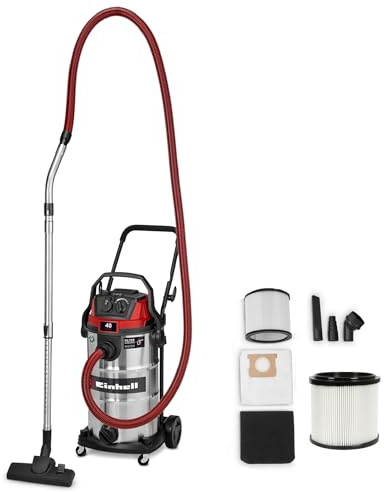 Einhell Nass-Trockensauger TE-VC 4090 SACL (1150 W, 225 mbar Saugleistung, 40 L Behälter, Staubschutzklasse L, HEPA-Filter, Filterreinigung, Automatiksteckdose, inkl. Zubehör)