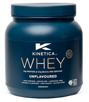 Kinetica Sports Whey Protein Powder Trial Pack - Unflavoured | 23g Protein/Serve, 10 Servings/300g Pack | 5.54g BCAAs | Gluten Free Supplement | Optimum for Muscle Growth & Recovery