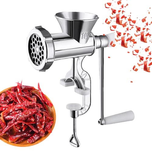 Fleischschwolf - Crack De Mano De Aluminio, Llenado De, Castaño De Ajo, Molino De Chile | Construcción Robusta Para La Cocina De La Cocina En Casa Preparación De Sauciss