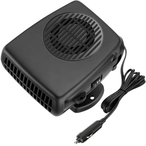 Blytra 200W 12V Portable Car Heater, Car Heaters That Plug into Cigarette Lighter & 12V Heater for Campervan, Fast Heating Demister with 360° Adjustable Vents for Winter Defrosting, Black